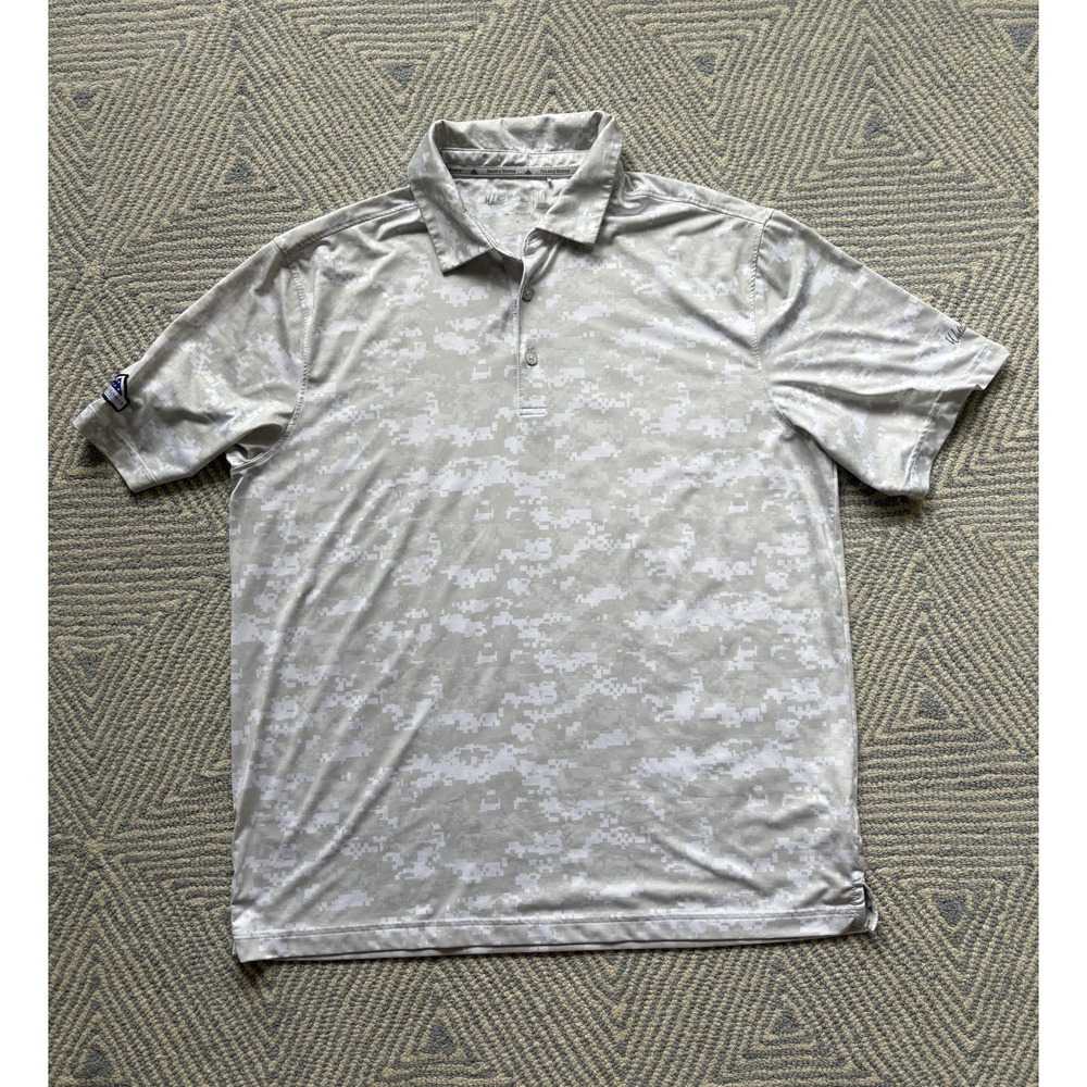 Walter Hagen Folds of Honor Polo - Gray/White Digital Camo - Large - Polyester/S
